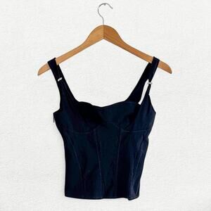 I Am Gia Corset Tank Top in Black